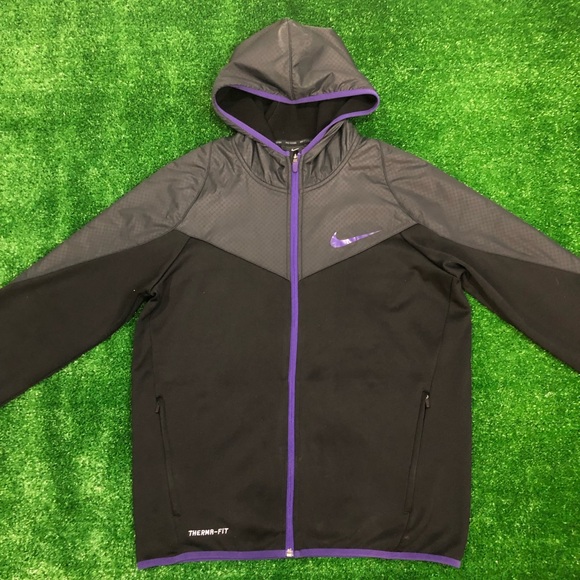 black and purple nike jacket